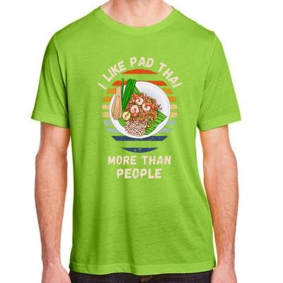 Vintage I Like Pad Thai More Than People Retro Pad Thai Adult ChromaSoft Performance T-Shirt