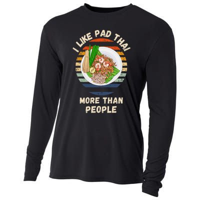 Vintage I Like Pad Thai More Than People Retro Pad Thai Cooling Performance Long Sleeve Crew