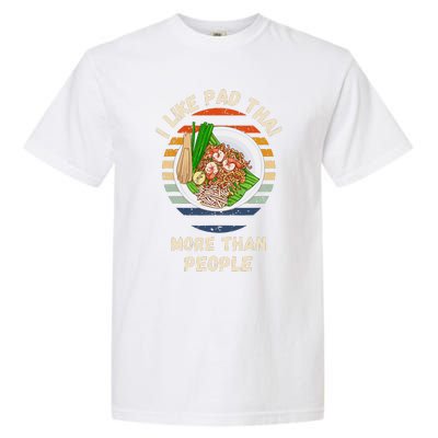 Vintage I Like Pad Thai More Than People Retro Pad Thai Garment-Dyed Heavyweight T-Shirt