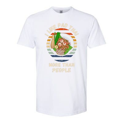 Vintage I Like Pad Thai More Than People Retro Pad Thai Softstyle CVC T-Shirt