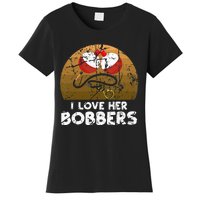 Vintage I Love Her Bobbers Funny Fishing Couple Women's T-Shirt