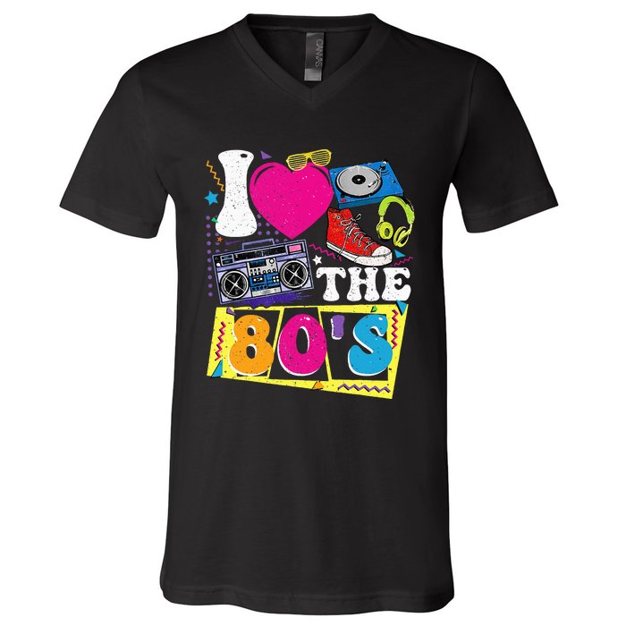 Vintage I Love The 80s I Love The 80s V-Neck T-Shirt