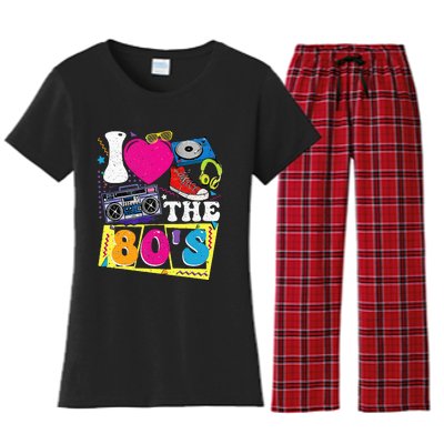 Vintage I Love The 80s I Love The 80s Women's Flannel Pajama Set