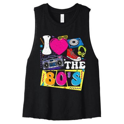 Vintage I Love The 80s I Love The 80s Women's Racerback Cropped Tank