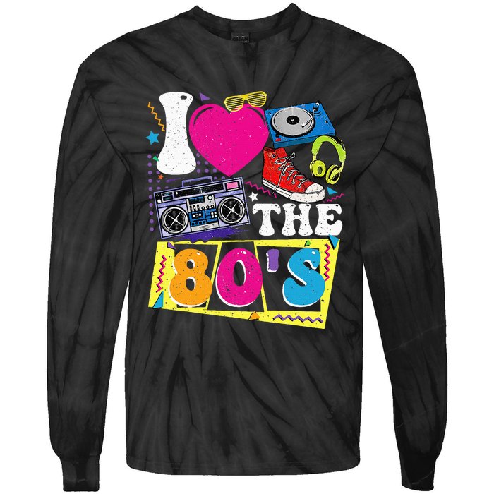 Vintage I Love The 80s I Love The 80s Tie-Dye Long Sleeve Shirt