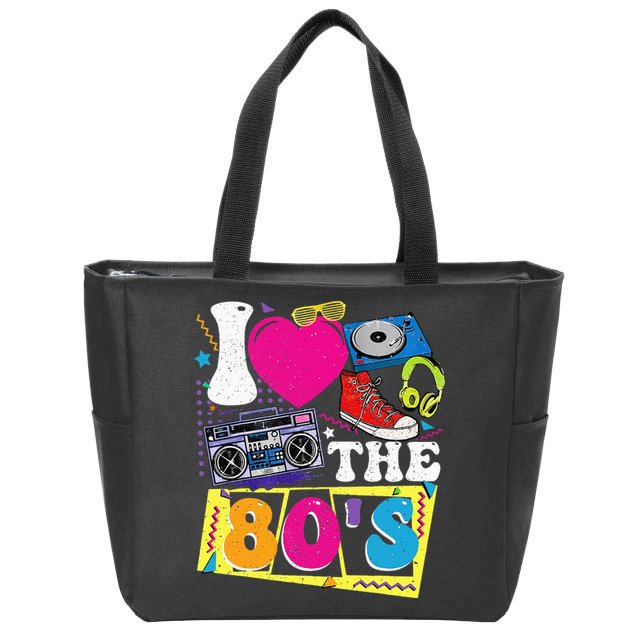 Vintage I Love The 80s I Love The 80s Zip Tote Bag