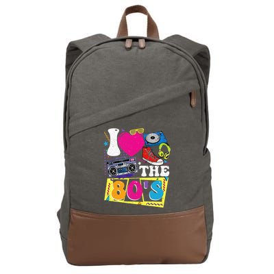 Vintage I Love The 80s I Love The 80s Cotton Canvas Backpack
