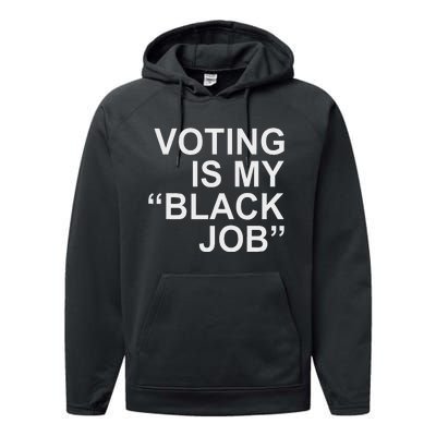 Voting Is My Black Job Proudly Performance Fleece Hoodie