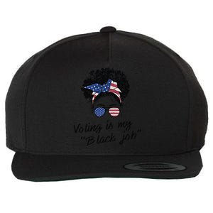 Voting Is My Black Job Women Retro Messy Bun Wool Snapback Cap