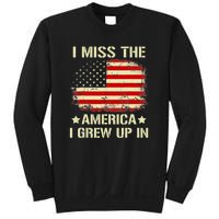 Vintage I Miss The America I Grew Up In American Flag Sweatshirt