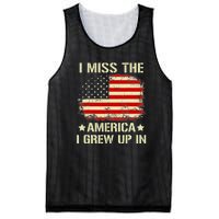 Vintage I Miss The America I Grew Up In American Flag Mesh Reversible Basketball Jersey Tank