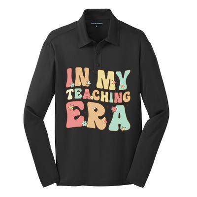 Vintage In My Teaching Era Cool Teacher Appreciation Gifts Silk Touch Performance Long Sleeve Polo