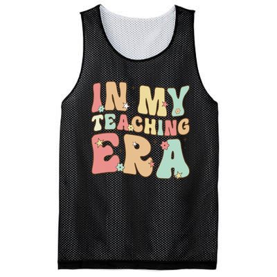 Vintage In My Teaching Era Cool Teacher Appreciation Gifts Mesh Reversible Basketball Jersey Tank