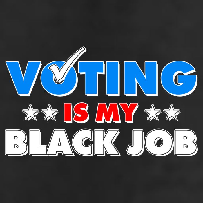 Voting Is My Black Job 2024 Election 7 Panel Mesh Trucker Snapback Hat