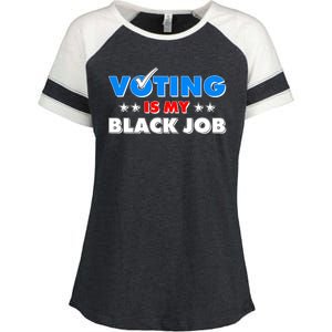 Voting Is My Black Job 2024 Election Enza Ladies Jersey Colorblock Tee