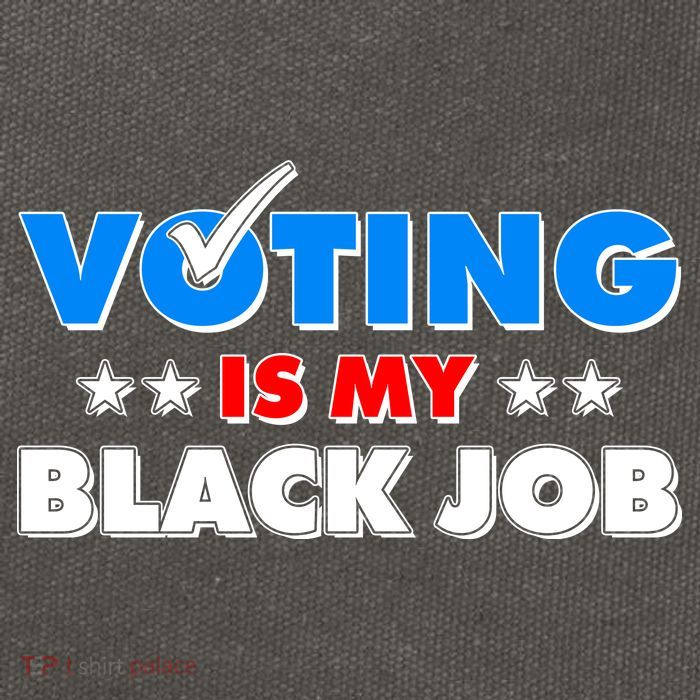 Voting Is My Black Job 2024 Election Cotton Canvas Backpack