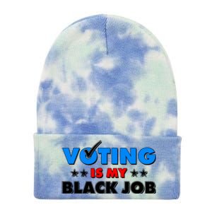 Voting Is My Black Job 2024 Election Tie Dye 12in Knit Beanie