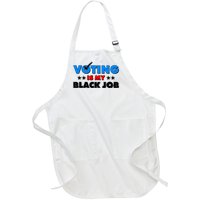 Voting Is My Black Job 2024 Election Full-Length Apron With Pockets