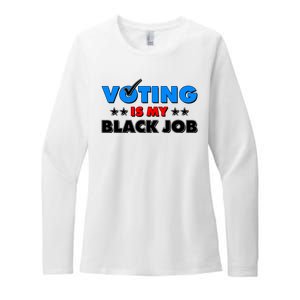 Voting Is My Black Job 2024 Election Womens CVC Long Sleeve Shirt