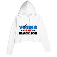 Voting Is My Black Job 2024 Election Crop Fleece Hoodie