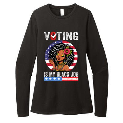 Voting Is My Black Job Womens CVC Long Sleeve Shirt