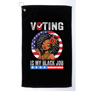 Voting Is My Black Job Platinum Collection Golf Towel