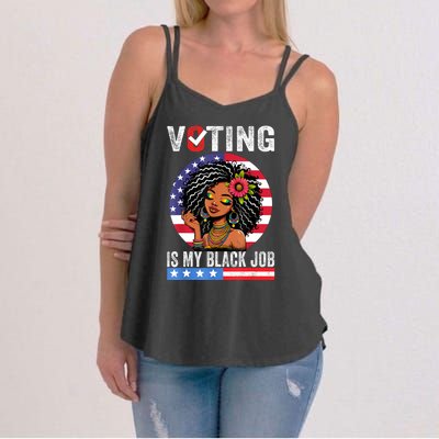 Voting Is My Black Job Women's Strappy Tank