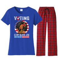 Voting Is My Black Job Women's Flannel Pajama Set