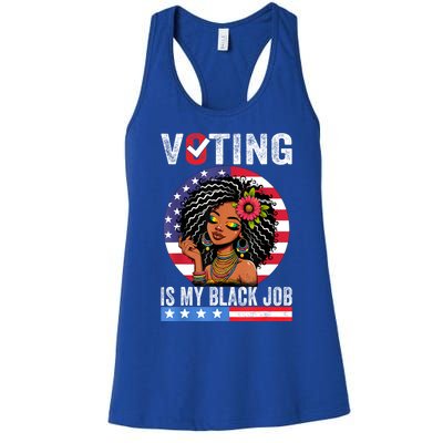 Voting Is My Black Job Women's Racerback Tank