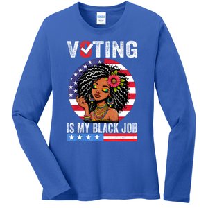 Voting Is My Black Job Ladies Long Sleeve Shirt