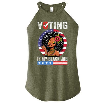 Voting Is My Black Job Women's Perfect Tri Rocker Tank