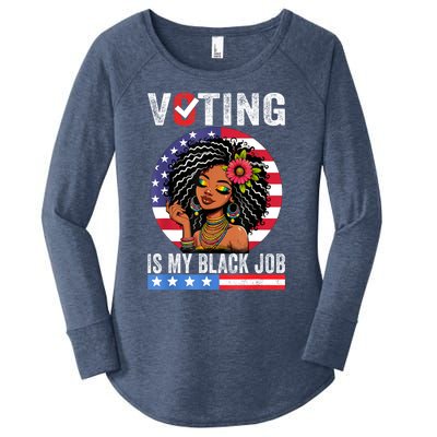 Voting Is My Black Job Women's Perfect Tri Tunic Long Sleeve Shirt