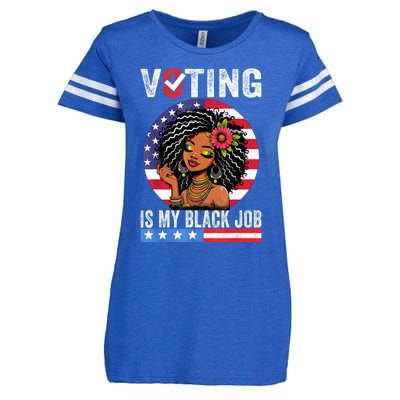 Voting Is My Black Job Enza Ladies Jersey Football T-Shirt