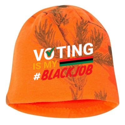 Voting Is My Black Job Kati - Camo Knit Beanie