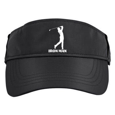 Vintage Iron Man Golf Design Adult Drive Performance Visor