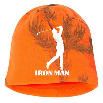 Vintage Iron Man Golf Design Kati - Camo Knit Beanie