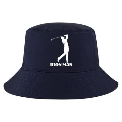 Vintage Iron Man Golf Design Cool Comfort Performance Bucket Hat