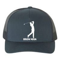 Vintage Iron Man Golf Design Yupoong Adult 5-Panel Trucker Hat