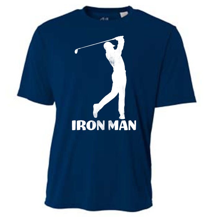 Vintage Iron Man Golf Design Cooling Performance Crew T-Shirt