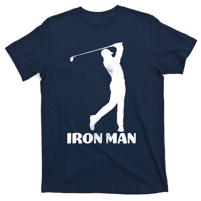 Vintage Iron Man Golf Design T-Shirt