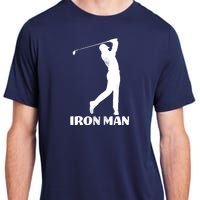 Vintage Iron Man Golf Design Adult ChromaSoft Performance T-Shirt