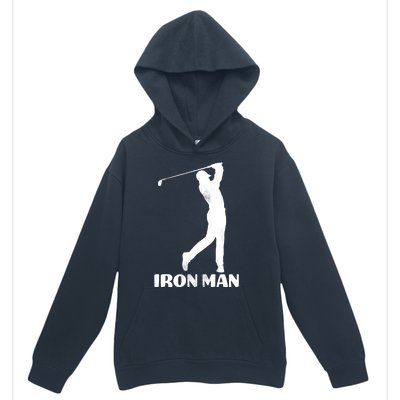 Vintage Iron Man Golf Design Urban Pullover Hoodie