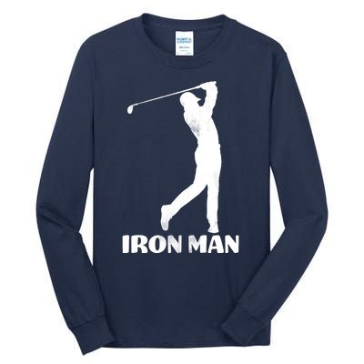 Vintage Iron Man Golf Design Tall Long Sleeve T-Shirt