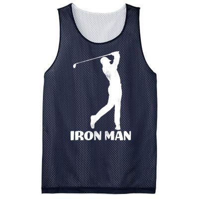 Vintage Iron Man Golf Design Mesh Reversible Basketball Jersey Tank