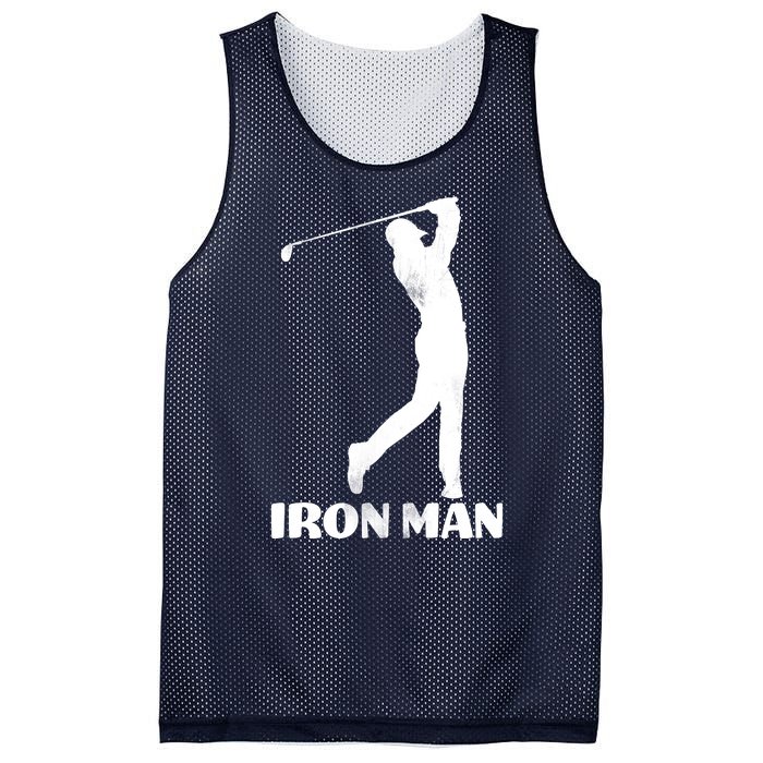 Vintage Iron Man Golf Design Mesh Reversible Basketball Jersey Tank