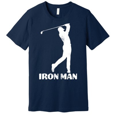 Vintage Iron Man Golf Design Premium T-Shirt