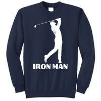 Vintage Iron Man Golf Design Tall Sweatshirt