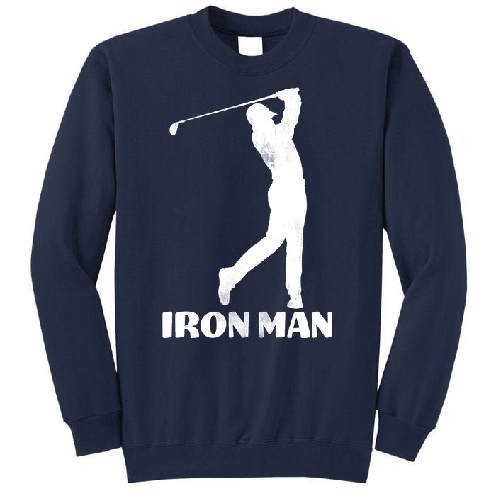 Vintage Iron Man Golf Design Tall Sweatshirt