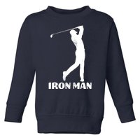 Vintage Iron Man Golf Design Toddler Sweatshirt