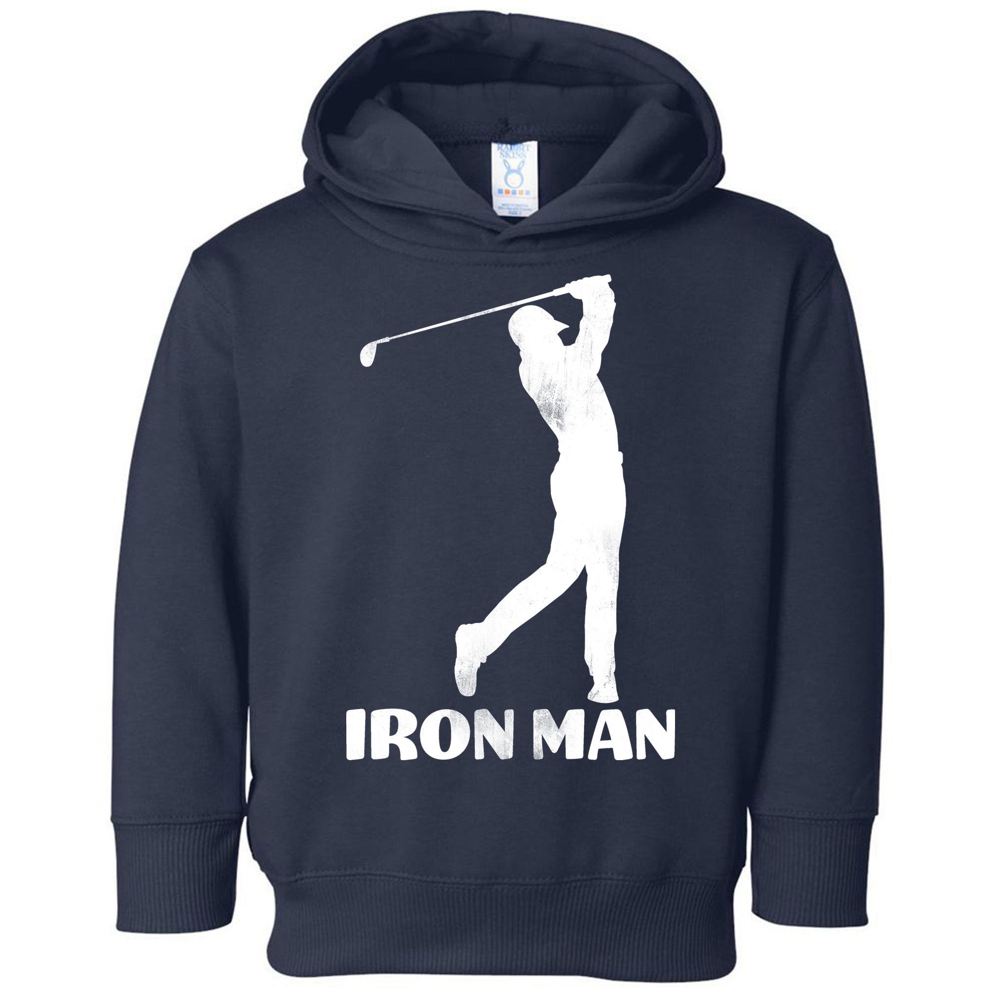 Vintage Iron Man Golf Design Toddler Hoodie